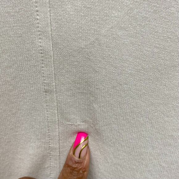 Eileen Fisher Beige Silk Piped Trim Short Sleeve Boat Neck Pullover Top XL $148 - Picture 7 of 10